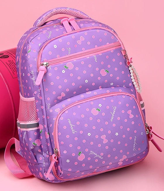 Schoolbag Primary School Girl Grade 1-3-6 Schoolbag Wholesale Children''s Schoolbag Lightening Shoulder Bag
