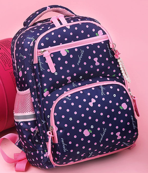 Schoolbag Primary School Girl Grade 1-3-6 Schoolbag Wholesale Children''s Schoolbag Lightening Shoulder Bag